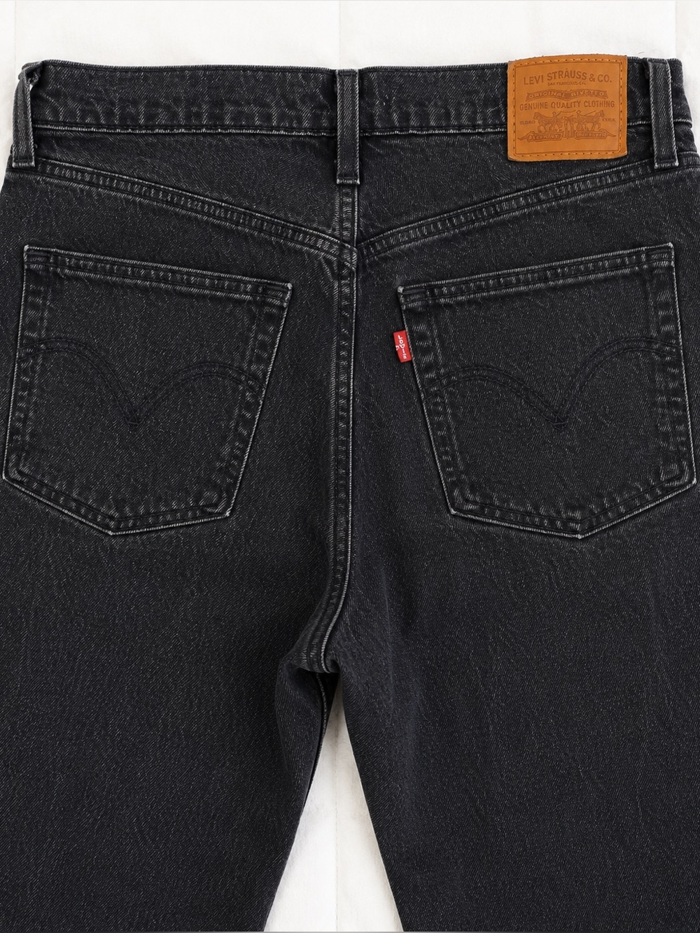 Levi’s Premium Ribcage Boot Jeans Black Wash High Rise Button Fly Women’s - Picture 7 of 7
